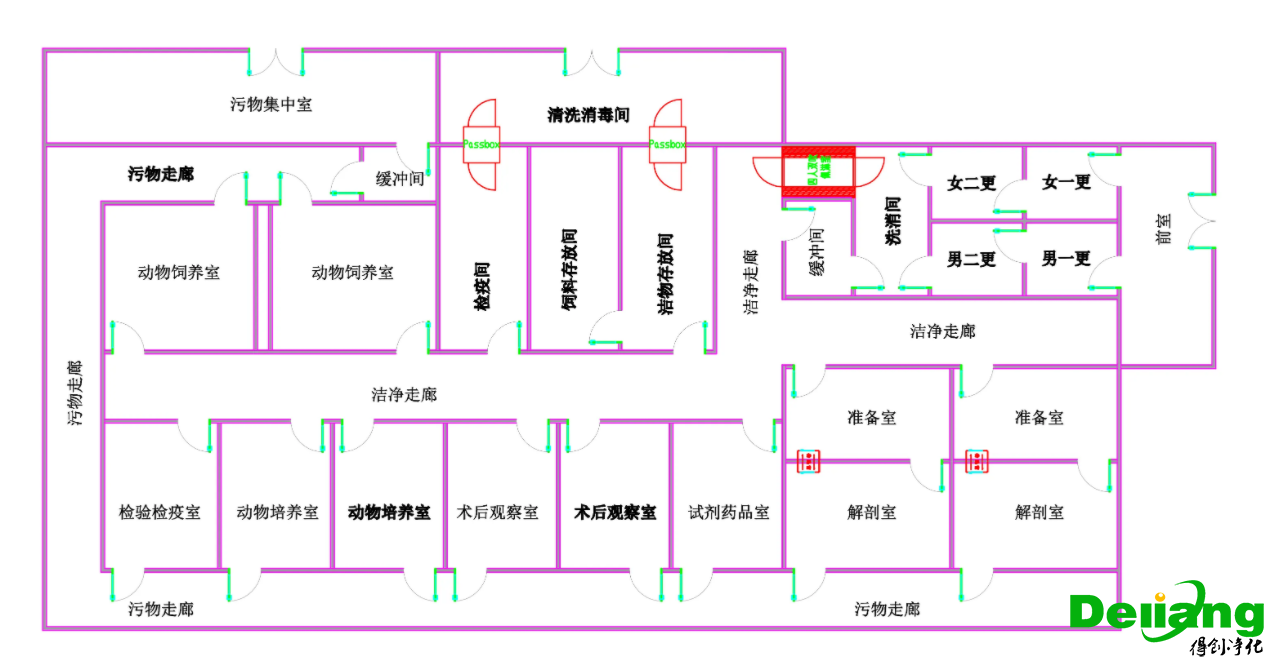 動物實驗室區域劃分