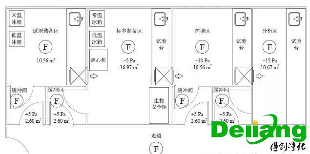 PCR實(shí)驗(yàn)室平面圖